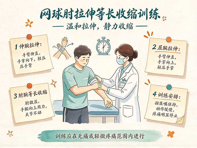 网球肘拉伸等长收缩训练