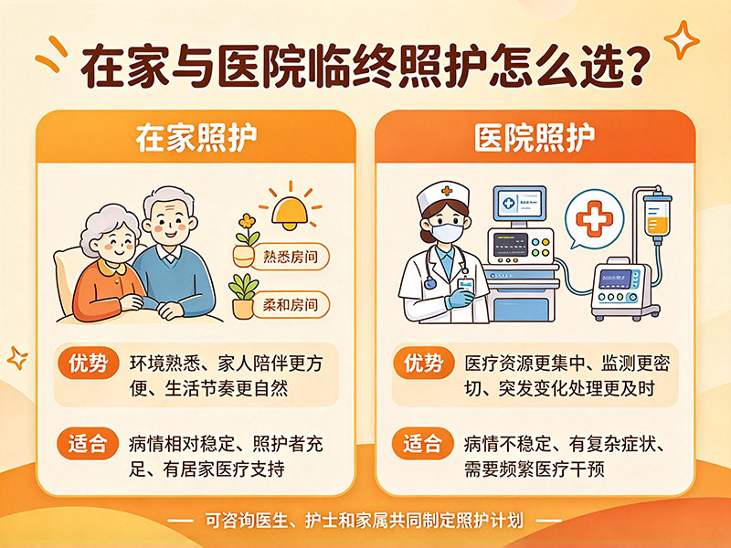 老人临终在家还是在医院好
