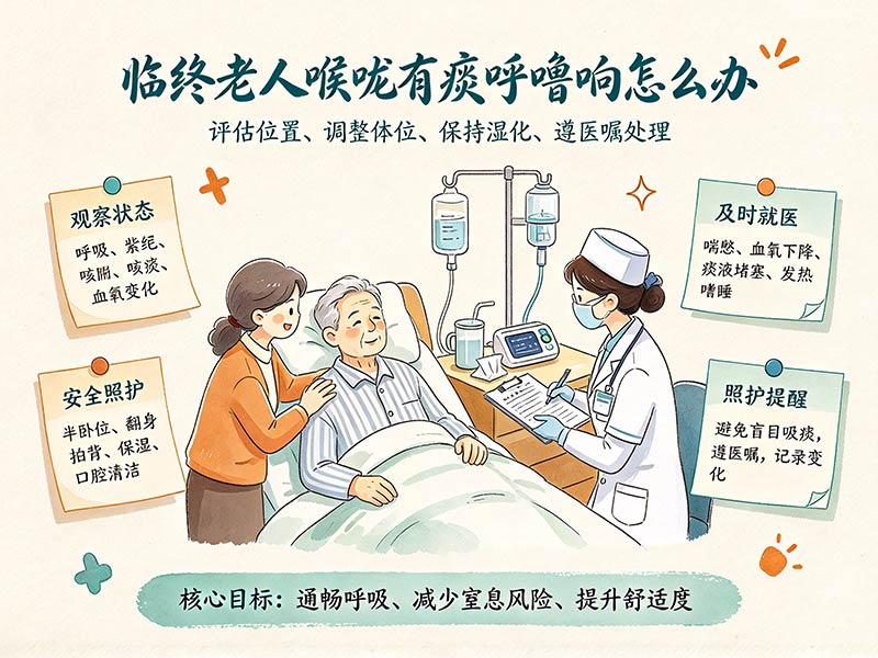 临终老人喉咙有痰呼噜响怎么办