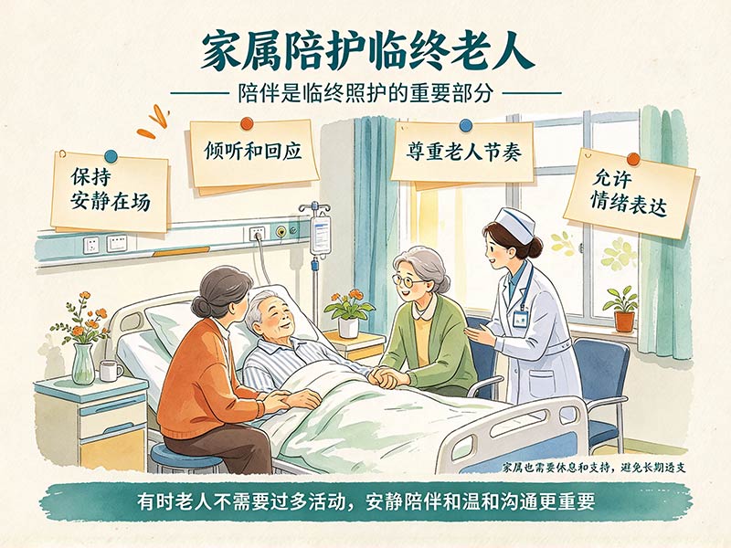 家属陪护临终老人