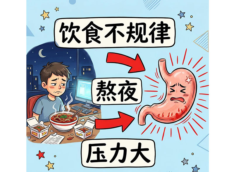 不规律作息伤胃