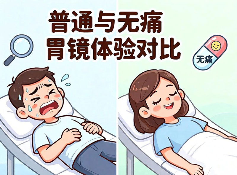 普通与无痛胃镜体验对比