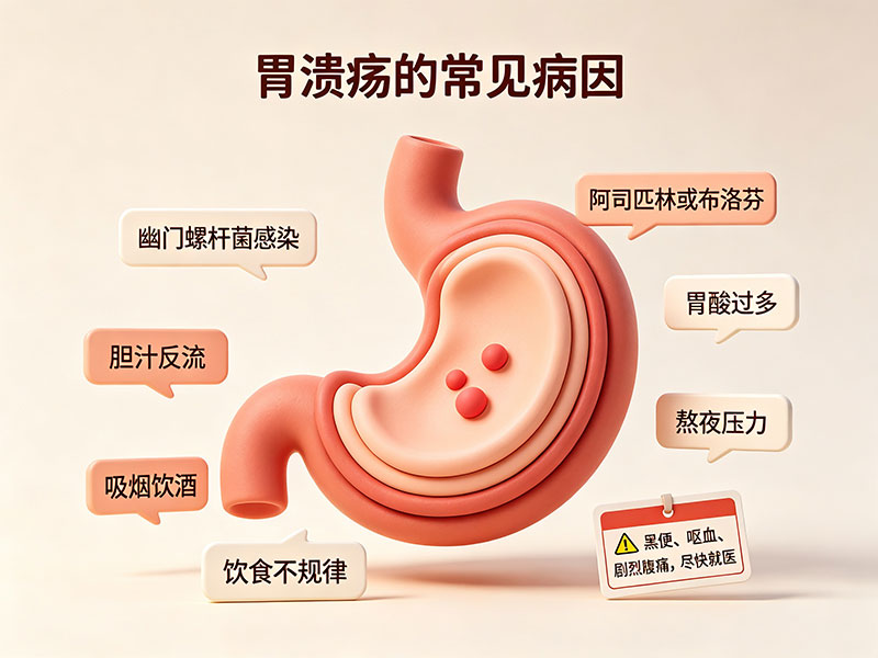 胃溃疡的常见病因