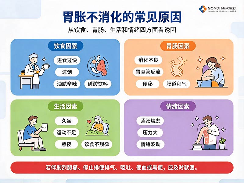 胃胀不消化的常见原因