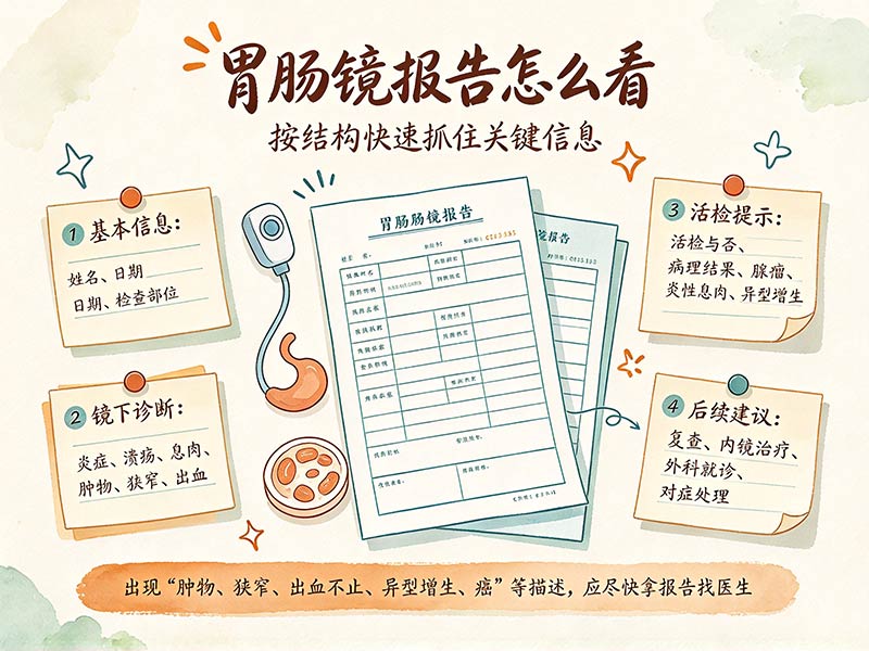 胃肠镜报告怎么看解读
