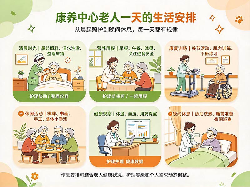康养中心老人一天的生活安排