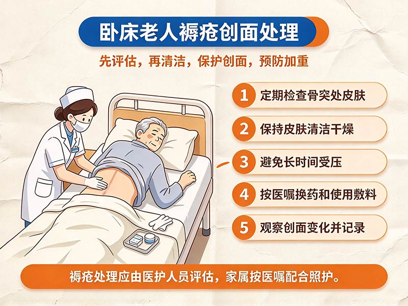 卧床老人褥疮创面处理