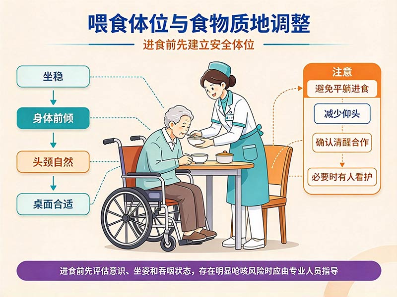 喂食体位与食物质地调整