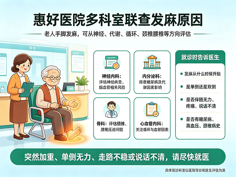 惠好医院多科室联查发麻原因