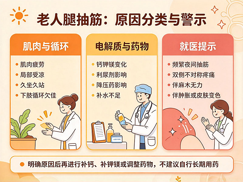 老人腿抽筋的常见原因