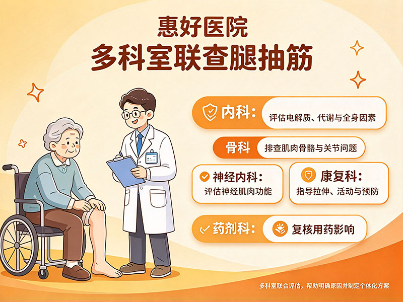 惠好医院多科室联查腿抽筋原因
