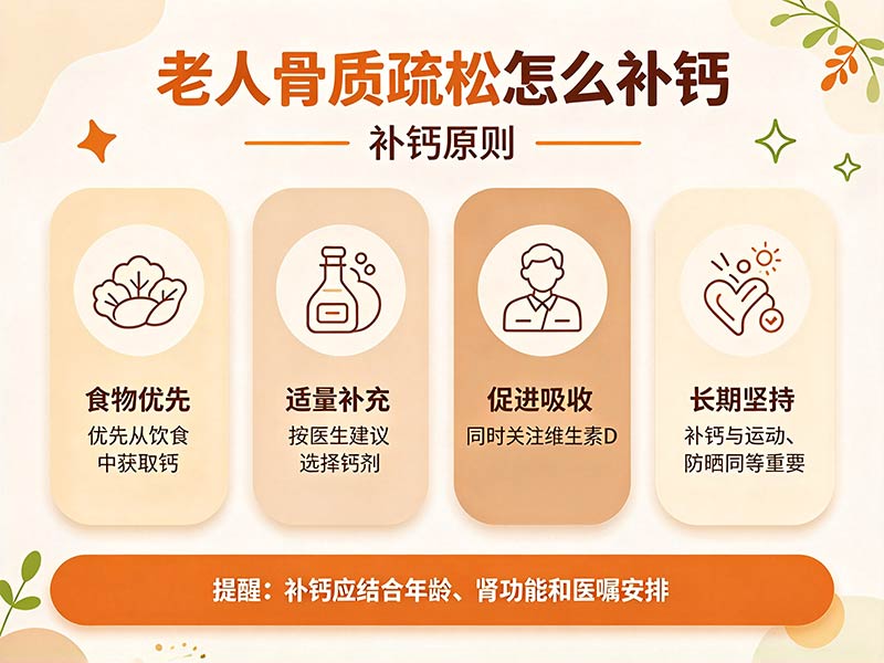 老人骨质疏松怎么补钙