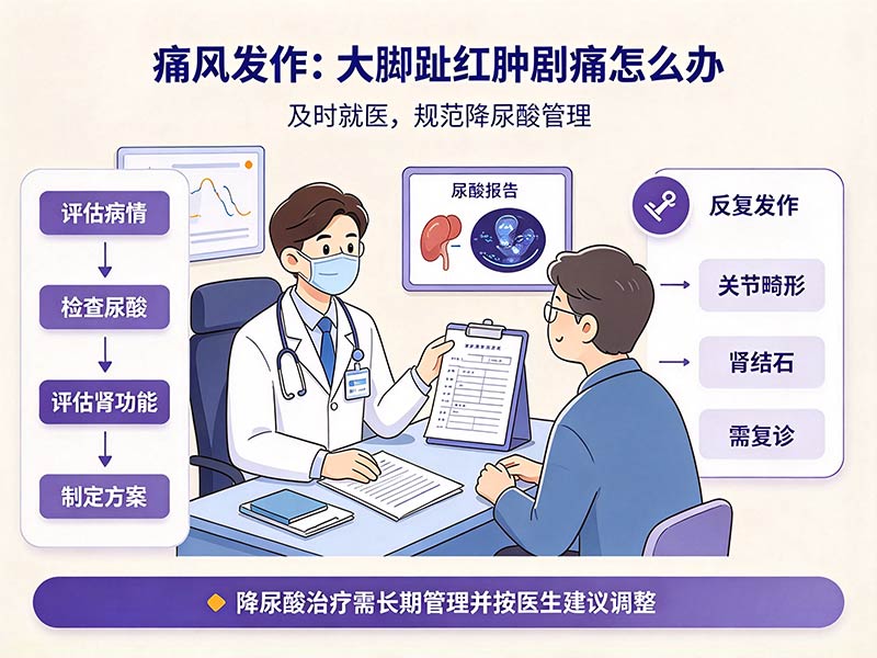 痛风发作大脚趾红肿剧痛怎么办