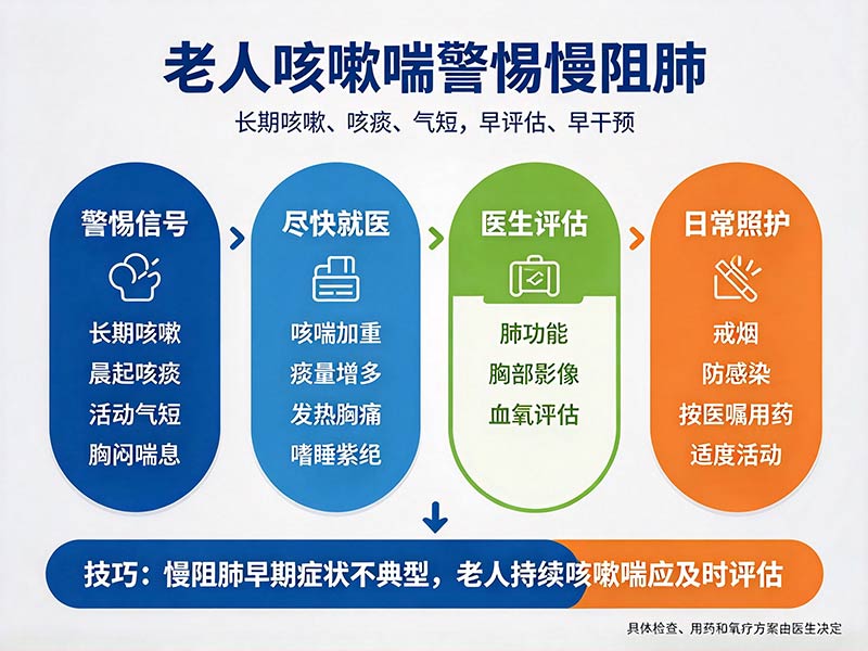老人咳嗽喘警惕慢阻肺