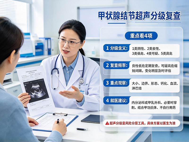 甲状腺结节超声分级复查
